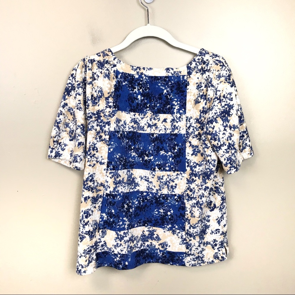 Anthropologie postmark floral striped top medium - Picture 5 of 5